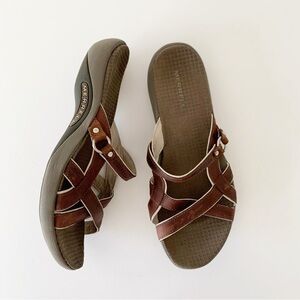 Merrell "Jasmine" Brown Strappy Slide Sandals ~ 9
